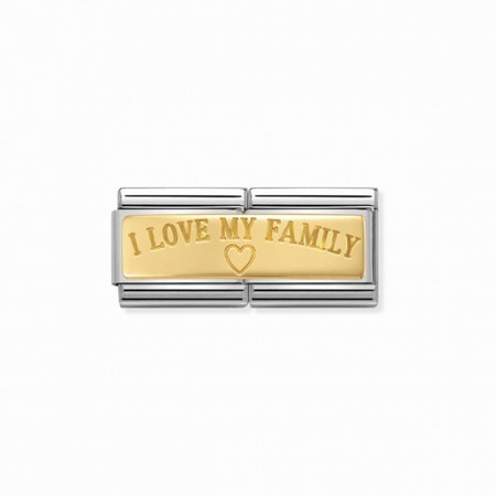 Nomination Gold Double I Love My Family Composable Charm
